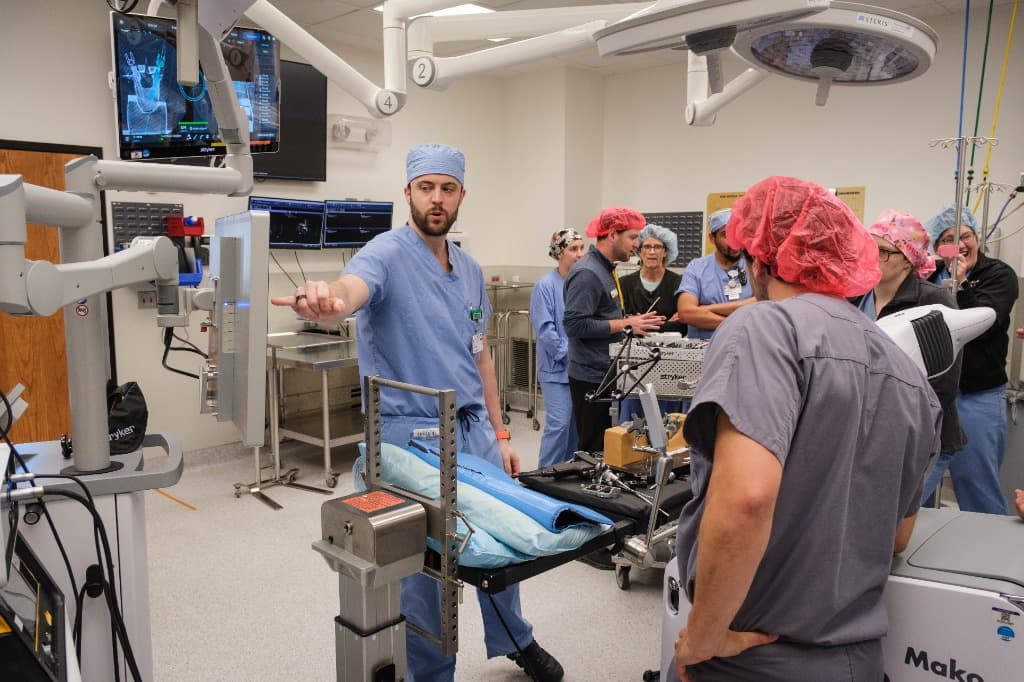 Dr. Tuchek with Mako Robot